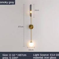 Applique murale LED dorée Nordic | Marco Lucetti Gris fumé / Froide