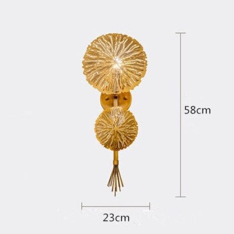 Applique murale LED Dorina avec 2 fleurs dorées | Marco Lucetti