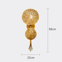 Applique murale LED Dorina avec 2 fleurs dorées | Marco Lucetti