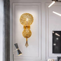 Applique murale LED Dorina avec 2 fleurs dorées | Marco Lucetti