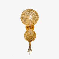 Applique murale LED Dorina avec 2 fleurs dorées | Marco Lucetti