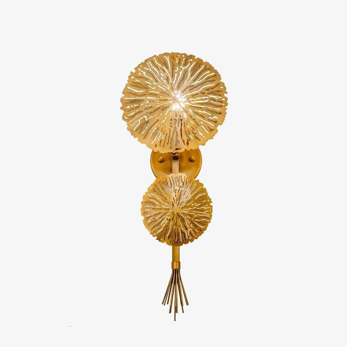 Applique murale LED Dorina avec 2 fleurs dorées | Marco Lucetti