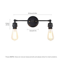Applique murale LED double bras Flaming Vintage | Marco Lucetti