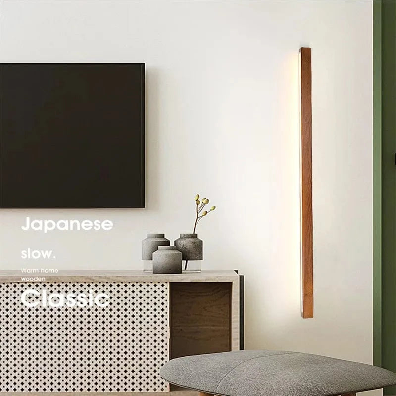 Applique murale LED double couleur en bois de noyer - Luxe illuminé | Marco Lucetti