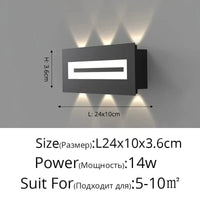 Applique Murale LED Double Tête Nordique pour Hôtel | Marco Lucetti Style noir E L24cm / 3 couleurs pas de télécommande