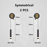 Applique murale LED double tête pour décor maison | Marco Lucetti B noir 2 pièces / Blanc chaud (2700-3500K)