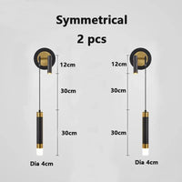 Applique murale LED double tête pour décor maison | Marco Lucetti C noir 2 pièces / Blanc chaud (2700-3500K)