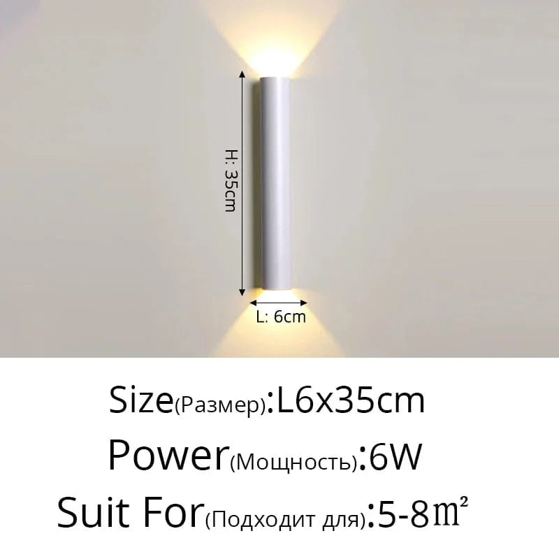 Applique Murale LED Double Tête Style Nordique Moderne | Marco Lucetti Rond blanc L6x35cm / Blanc chaud (2700-3500K)