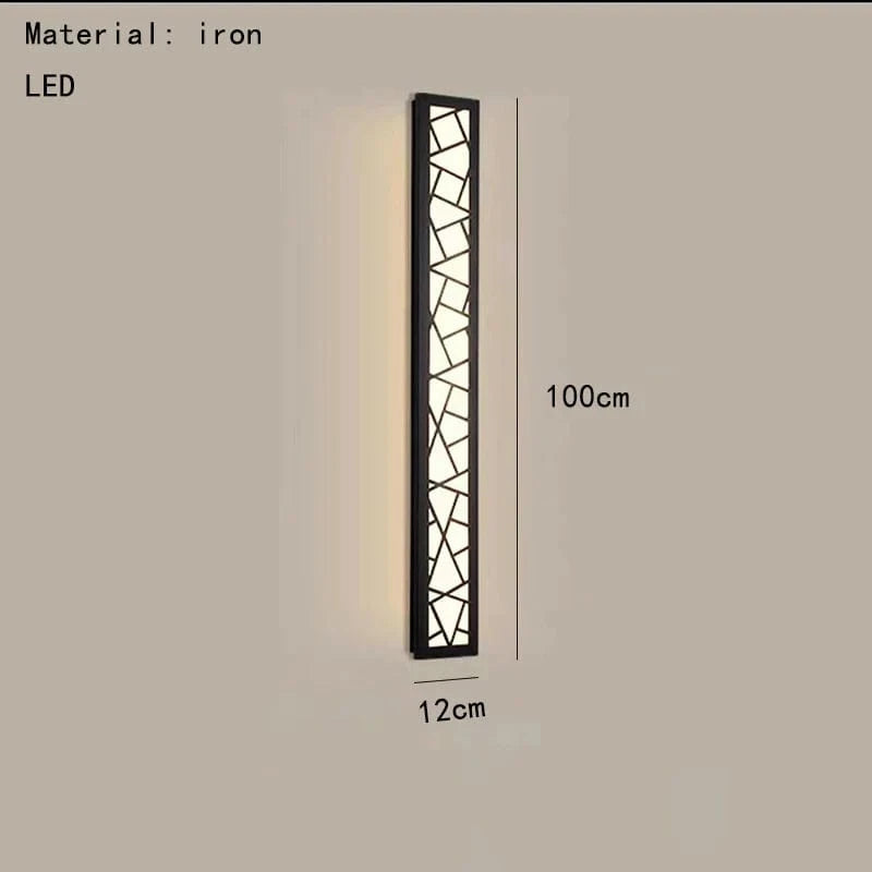 Applique murale LED « Dragon Glow » en acrylique et métal | Marco Lucetti 100x12cm / Blanc chaud (2700-3500K)