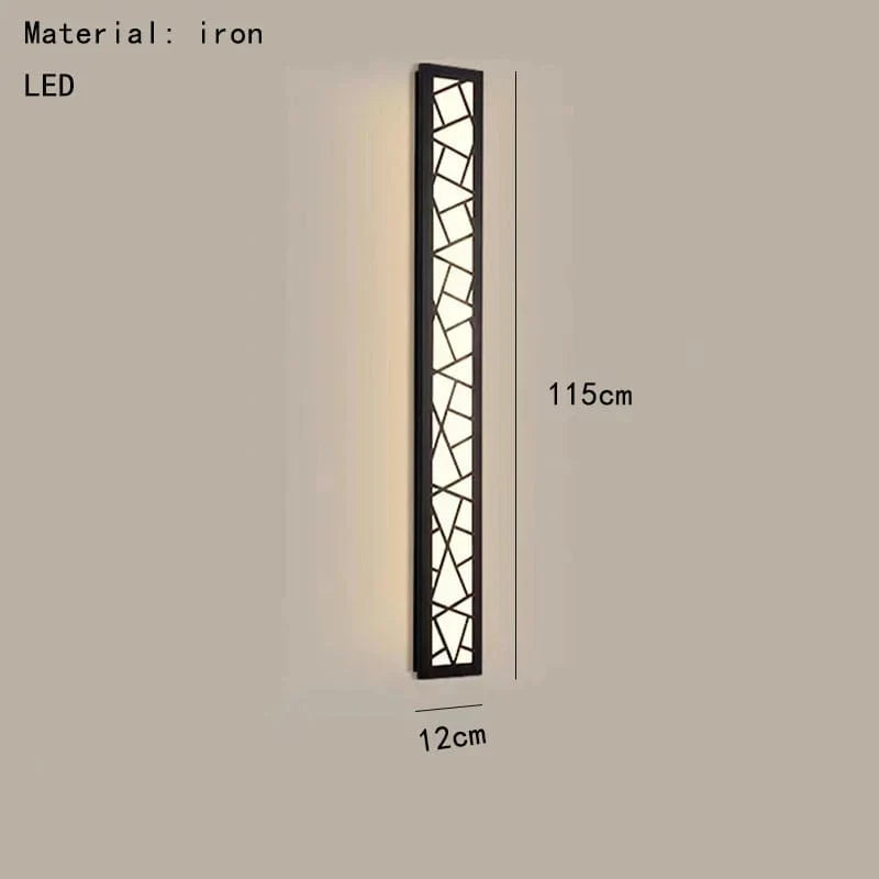 Applique murale LED « Dragon Glow » en acrylique et métal | Marco Lucetti 115x12cm / Blanc chaud (2700-3500K)