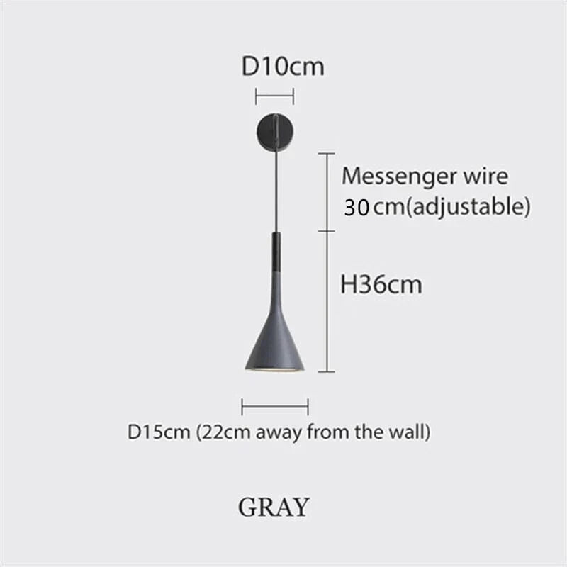 Applique murale LED E27 Nordic Glow | Marco Lucetti Gris / Blanc chaud (2700-3500K)