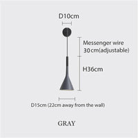 Applique murale LED E27 Nordic Glow | Marco Lucetti Gris / Blanc chaud (2700-3500K)