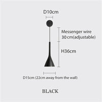 Applique murale LED E27 Nordic Glow | Marco Lucetti Noir / Blanc chaud (2700-3500K)