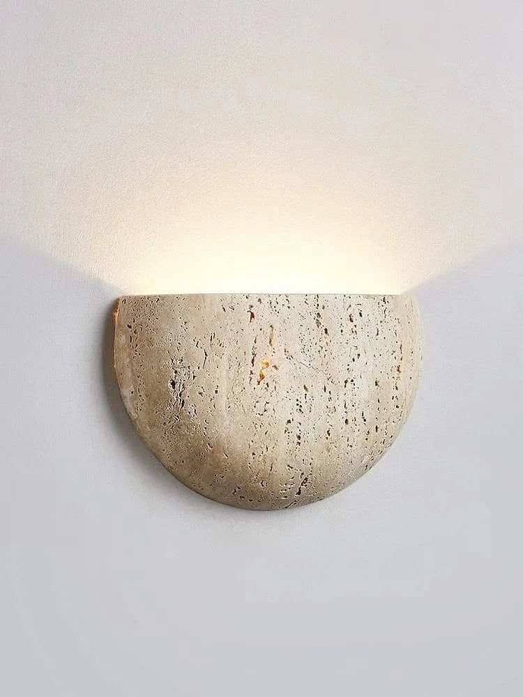 Applique murale LED "Éclairage d'époque médiévale" en pierre naturelle | Marco Lucetti