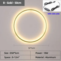 Applique murale LED - Éclairage d'Intérieur Design | Marco Lucetti B Or USB 50cm / Lumière chaude Pas de télécommande