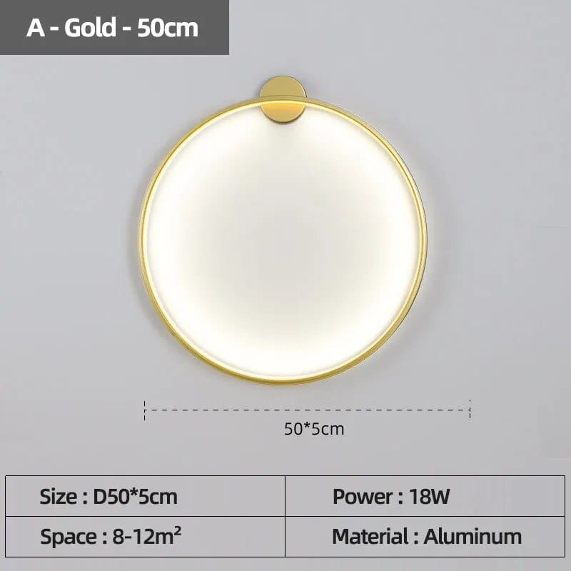 Applique murale LED - Éclairage d'Intérieur Design | Marco Lucetti Un 50cm Monté Or / Lumière chaude Pas de télécommande