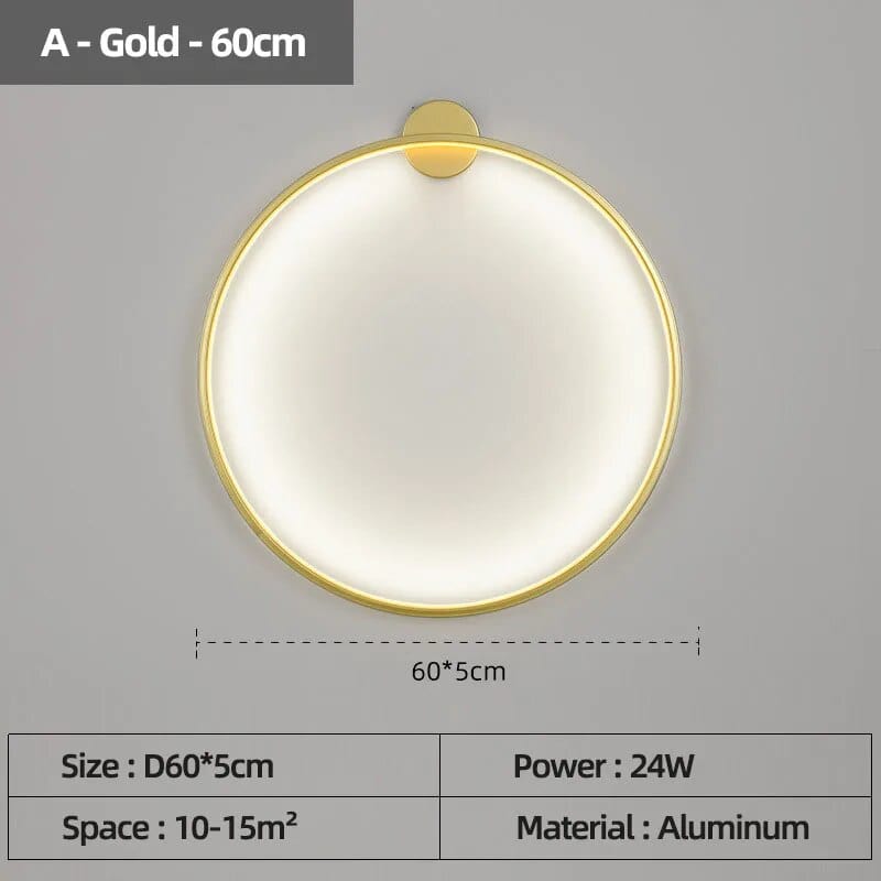 Applique murale LED - Éclairage d'Intérieur Design | Marco Lucetti Un 60cm Monté Or / Lumière chaude Pas de télécommande