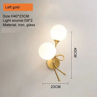 Applique murale LED élégante avec boule de verre pour intérieur. | Marco Lucetti L&#39;or à gauche / CHINE / G9 blanc chaud | 5W