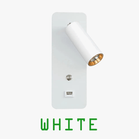 Applique murale LED élégante avec interface USB - 7W - Blanc/Noir | Marco Lucetti