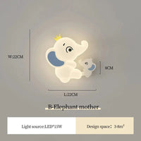 Applique murale LED éléphant mignon - Collection Enfants Modernes | Marco Lucetti B / Gradation RC