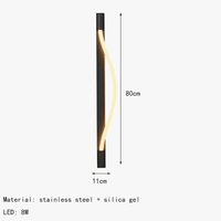 Applique murale LED en acier inoxydable avec tube acrylique 3000K - Gamme Lumina | Marco Lucetti