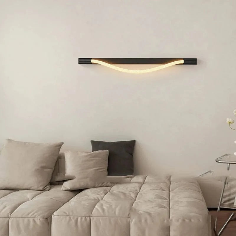 Applique murale LED en acier inoxydable avec tube acrylique 3000K - Gamme Lumina | Marco Lucetti