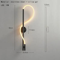 Applique murale LED en acier inoxydable avec tube acrylique 3000K - Gamme Lumina | Marco Lucetti Modèle A / Blanc chaud (2700-3500K)