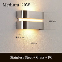 Applique murale LED en acier inoxydable pour extérieur - Design moderne et étanche | Marco Lucetti L-20W / Blanc chaud 3000K