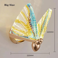 Applique murale LED en acrylique forme papillon - Collection NordLumière | Marco Lucetti TYPE A-2 Grand / 3 couleurs modifiables