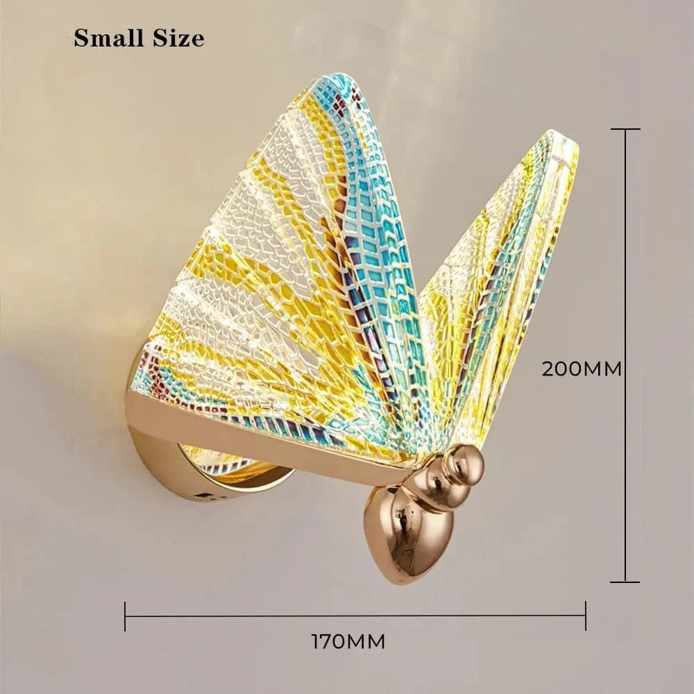 Applique murale LED en acrylique forme papillon - Collection NordLumière | Marco Lucetti TYPE A-2 Petit / 3 couleurs modifiables