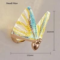 Applique murale LED en acrylique forme papillon - Collection NordLumière | Marco Lucetti TYPE A-2 Petit / 3 couleurs modifiables