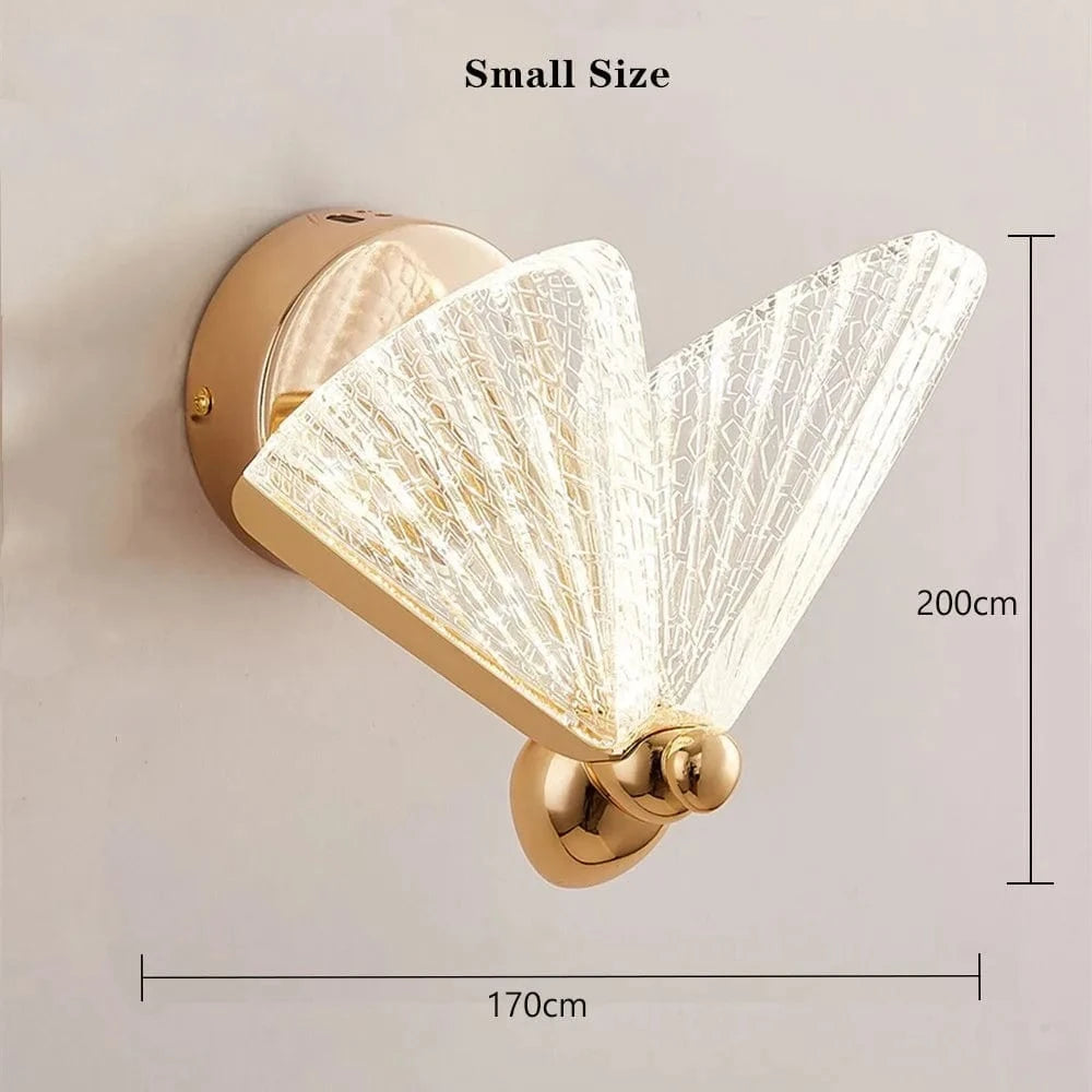 Applique murale LED en acrylique forme papillon - Collection NordLumière | Marco Lucetti TYPE A Petit / 3 couleurs modifiables