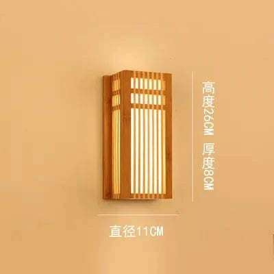 Applique murale LED en bambou naturel pour hôtel de luxe | Marco Lucetti H 26CM