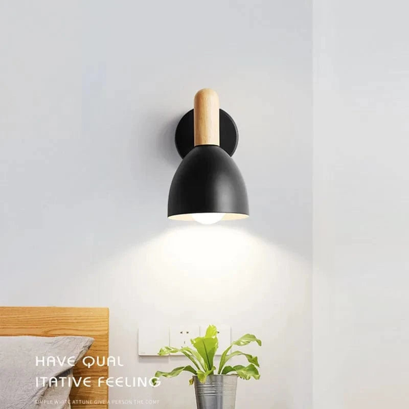 Applique murale LED en bois avec abat-jour Macaron | Marco Lucetti