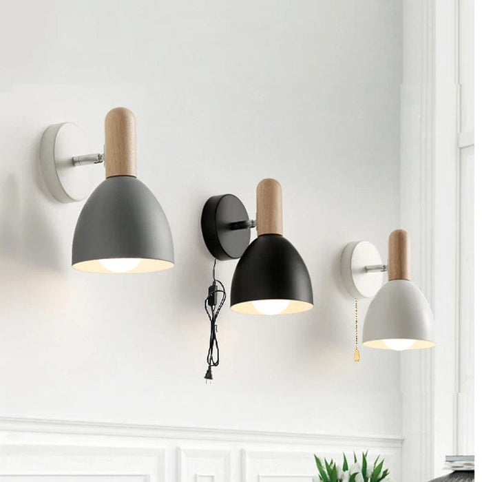 Applique murale LED en bois avec abat-jour Macaron | Marco Lucetti