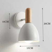 Applique murale LED en bois avec abat-jour Macaron | Marco Lucetti Blanc / Blanc chaud (2700-3500K)