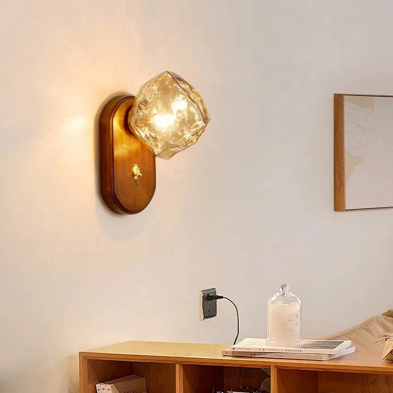 Applique murale LED en bois avec interrupteur - Édition Nouveau Style | Marco Lucetti