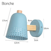 Applique murale LED en bois bleu - Style Nordique | Marco Lucetti