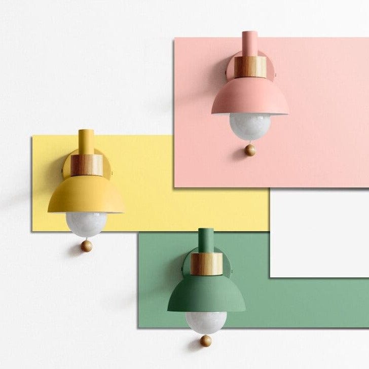 Applique murale LED en bois colorée - Style scandinave | Marco Lucetti