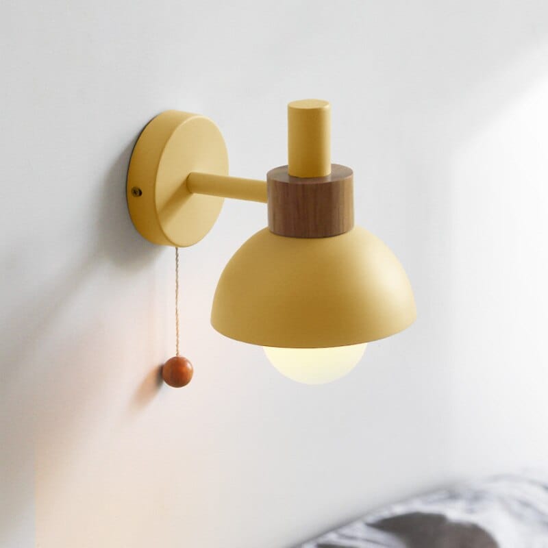 Applique murale LED en bois colorée - Style scandinave | Marco Lucetti Jaune / Chaude