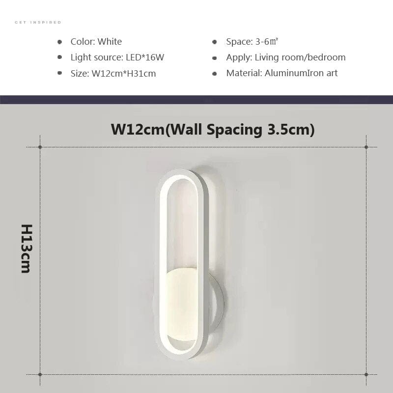 Applique murale LED en bois contemporain | Marco Lucetti Blanc / Lumière blanche