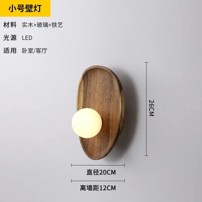 Applique murale LED en bois de noyer premium | Marco Lucetti Petit / Blanc chaud (2700-3500K)