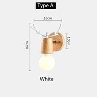 Applique murale LED en bois de style industriel pour hôtel de luxe | Marco Lucetti Type A blanc / CHINE / E27