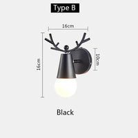 Applique murale LED en bois de style industriel pour hôtel de luxe | Marco Lucetti Type B noir / CHINE / E27