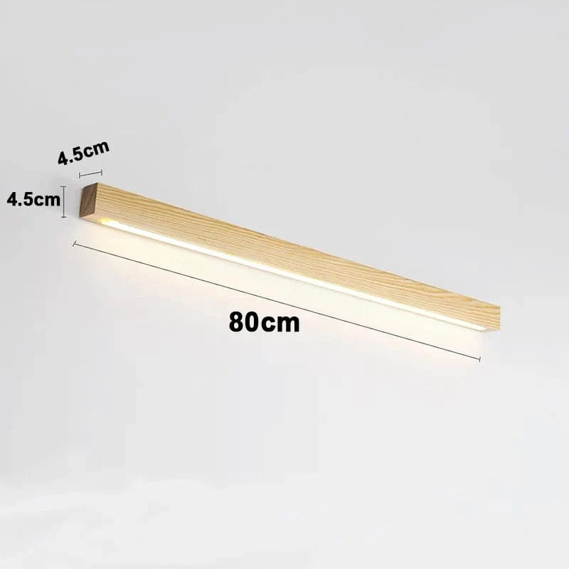 Applique murale LED en bois - Design Longue Bande | Marco Lucetti Bûches de bois-800