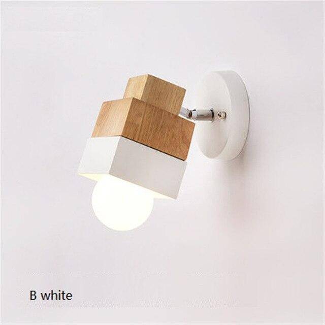 Applique murale LED en bois DesignCube | Marco Lucetti Blanc - Carré