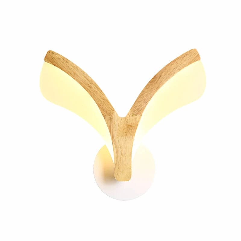 Applique murale LED en bois et métal blanc | Marco Lucetti