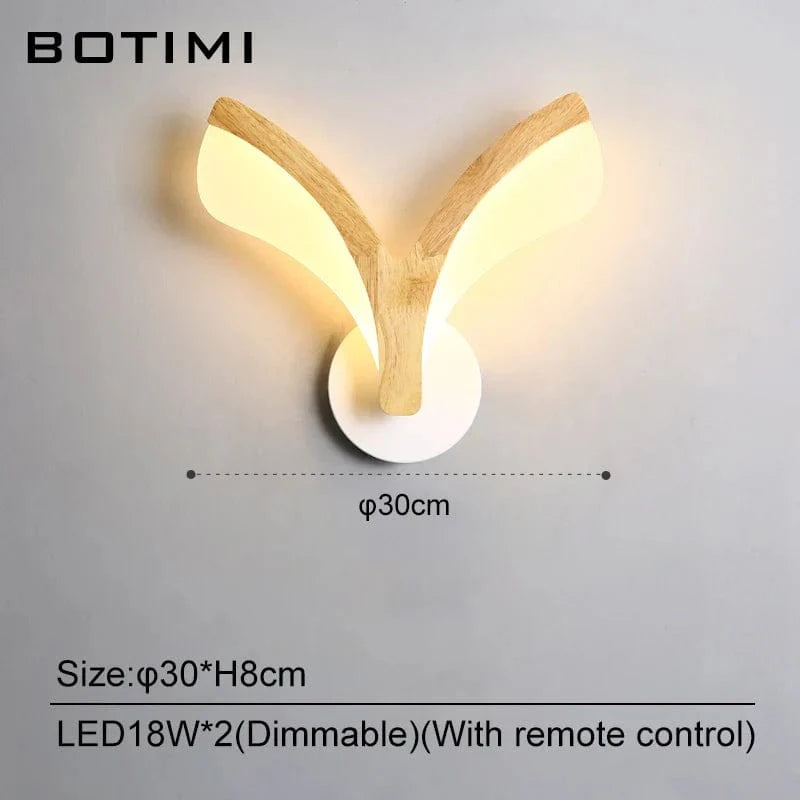 Applique murale LED en bois et métal blanc | Marco Lucetti Intensité variable