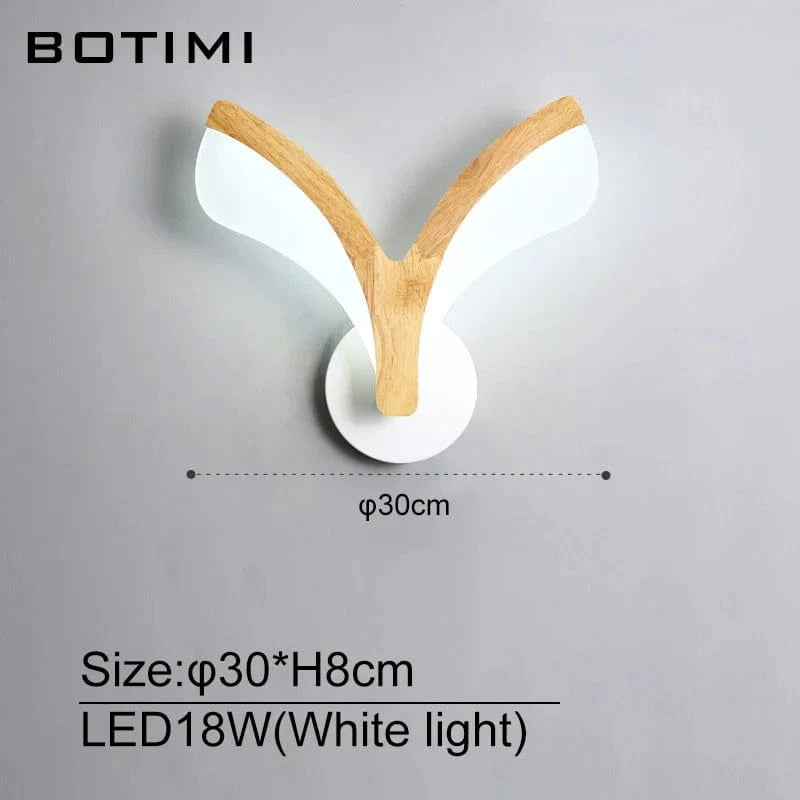 Applique murale LED en bois et métal blanc | Marco Lucetti Lumière blanche