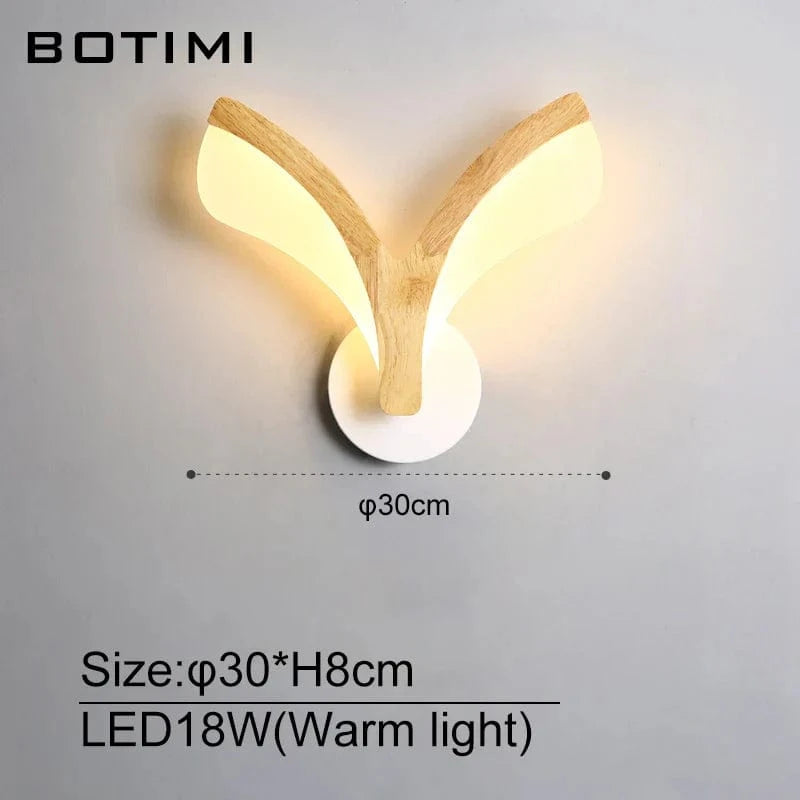 Applique murale LED en bois et métal blanc | Marco Lucetti Lumière chaude